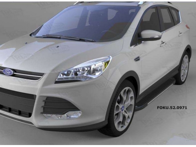 Пороги алюминиевые Onyx для Ford Kuga 2013-2021