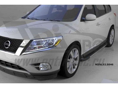Пороги алюминиевые Onyx на Nissan Pathfinder № NIPA.52.5046