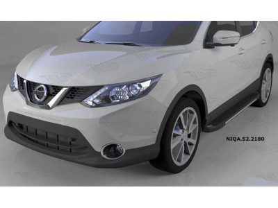 Пороги алюминиевые Onyx для Nissan Qashqai 2014-2021