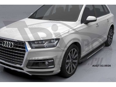 Пороги алюминиевые Onyx для Audi Q7 2015-2021