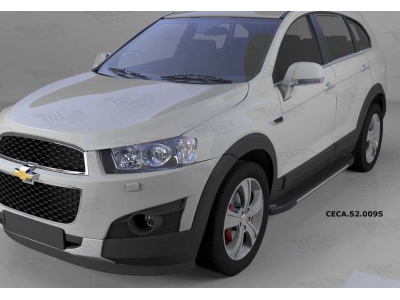 Пороги алюминиевые Onyx для Chevrolet Captiva/Opel Antara 2006-2016