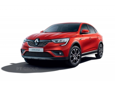 Защита порогов вогнутая d=51 мм ИСКРА (ППК) для Renault Arkana 2019-2022
