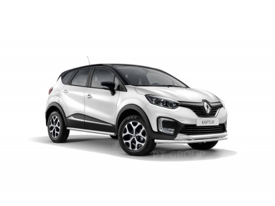 Защита порогов прямая d=63 мм (НПС) для Renault Kaptur 2016-2022