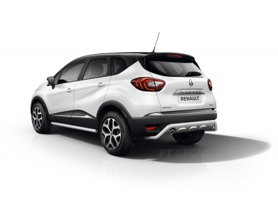Защита порогов прямая d=63 мм (НПС) для Renault Kaptur 2016-2022