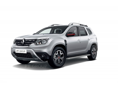 Защита порогов с алюм. площадкой d=51 мм ИСКРА (ППК) для Renault Duster 2021-2022