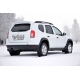 Защита порогов (черное тиснение) "Чистые штаны" (ABS) для Renault Duster 2021-2022
