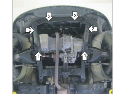 Защита картера двигателя, КПП для Renault Sandero Stepway 2009-2022 Renault Sandero 2008-2022 Renault Logan 2004-2016, Renault Logan 2014-2022, Nissan Almera 2012-2018, Lada X-Ray 2016-2022, Lada Largus 2012-н.в., Lada Largus 2024-н.в.