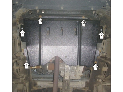 Защита картера двигателя, КПП для Renault Sandero Stepway 2009-2022 Renault Sandero 2008-2022 Renault Logan 2004-2016, Renault Logan 2014-2022, Nissan Almera 2012-2018, Lada X-Ray 2016-2022, Lada Largus 2012-н.в., Lada Largus 2024-н.в.