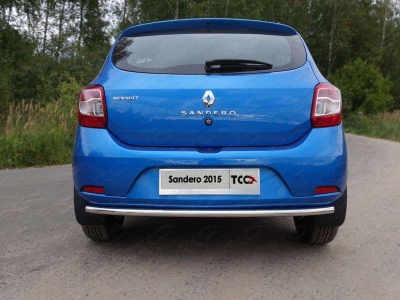 Защита заднего бампера 42 мм ТСС для Renault Sandero 2015-2021
