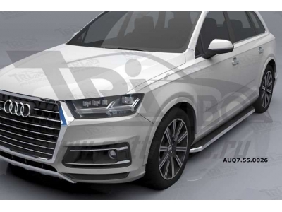 Пороги алюминиевые Ring для Audi Q7 2015-2021