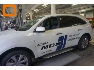 Пороги алюминиевые Sapphire Silver для Honda Pilot/Acura MDX № ACMD.51.2502