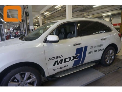Пороги алюминиевые Sapphire Silver для Honda Pilot/Acura MDX 2013-2021