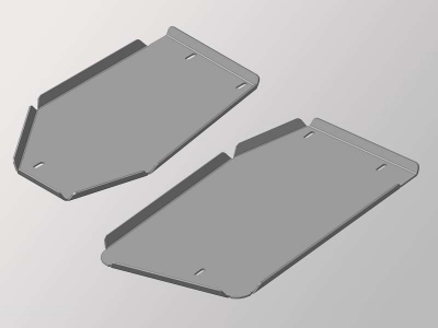 Защита бака ТСС алюминий 4 мм для Skoda Yeti № ZKTCC00141