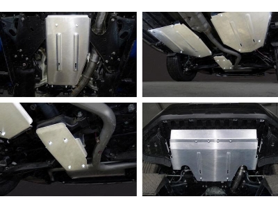 Защиты комплект (алюминий) 4мм (картер и кпп, задний дифференциал, бак правая, бак правая)(не устанавливается с передней защитой а/м) для Subaru Forester 2018-2021 ZKTCC00392K