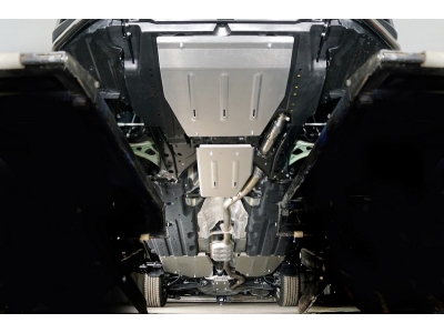 Защиты комплект (алюминий) 4мм (картер, кпп, дифференциал, бак правая, бак правая) ТСС для Subaru Outback 2015-2021