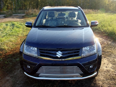 Защита переднего бампера 60 мм ТСС для Suzuki Grand Vitara 2012-2015