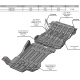 Защита картера, КПП и РК (композит 8 мм) для Tank 300 2021-н.в. (V - все), Tank 500 2021-н.в. (V - 3.0) (2 части)