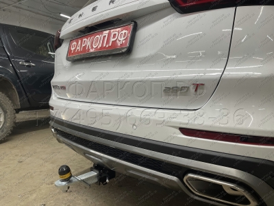 Фаркоп для Chery Tiggo 8 2020-2024, Chery Tiggo 8 Pro 2021-2024, Chery Tiggo 8 Pro Max 2022-н.в., Tenet T8 2025-н.в. съемное крепление шара под американский квадрат