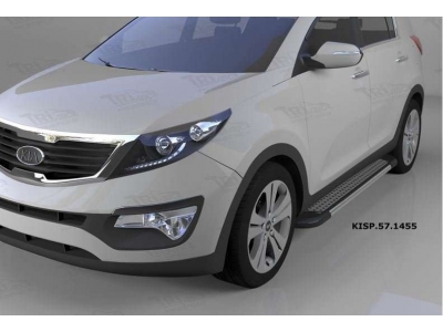 Пороги алюминиевые Topaz для Kia Sorento/Hyundai Santa Fe № KISO.57.1388