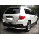 Защита заднего бампера полноразмерная d-60 для Toyota Highlander 2010-2013