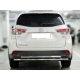 Защита заднего бампера радиусная двойная d-60+53 для Toyota Highlander 2014-2016