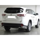 Защита заднего бампера "уголки" двойные d-60+53 для Toyota Highlander 2014-2016