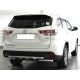 Защита заднего бампера d-60 с накладками для Toyota Highlander 2014-2016