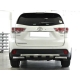 Защита заднего бампера d-60 с накладками для Toyota Highlander 2014-2016