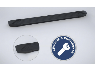 Порог-площадка "Black" F180ALB + комплект крепежа для Toyota Highlander 2020-н.в.