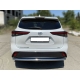 Защита заднего бампера радиусная одинарная d-60 для Toyota Highlander 2019 – н.в.