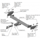 Фаркоп для Toyota Hilux 2015-н.в., JAC T6 2019-н.в., JAC T8 2018-н.в., JAC T8 Pro 2023-н.в., Sollers ST6 2023-н.в. съемное крепление шара под американский квадрат