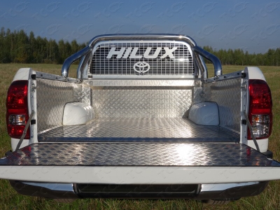 Защитный комплект вкладышей борта и дно кузова из алюминия для Toyota Hilux № TOYHILUX15-19