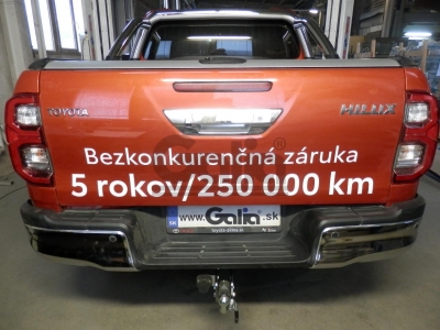 Фаркоп оцинкованный для Toyota Hilux 2015-н.в., JAC T6 2021-н.в., JAC T8 2018-н.в., JAC T8 Pro 2023-н.в., Sollers ST6 2023-н.в. быстросъемное крепление шара