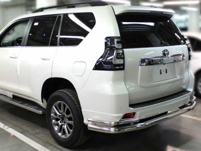 Защита заднего бампера "волна" d-76+43 для Toyota Land Cruiser Prado 150 STYLE 2019 – н.в.