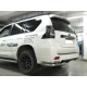 Защита заднего бампера "уголки" d-76+43 для Toyota Land Cruiser Prado 150 BLACK ONYX 2020 – н.в.