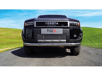 Защита передняя нижняя (овальная) 75х42 мм для Toyota Land Cruiser 250 Prado 2024-н.в.