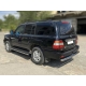 Обвод штатных порогов d-43 Технотек для Toyota Land Cruiser 100 1998-2007
