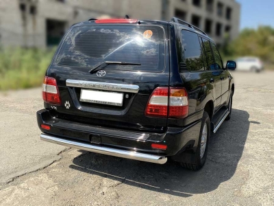 Обвод штатных порогов d-43 Технотек для Toyota Land Cruiser 100 1998-2007