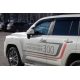 Дефлекторы боковых окон для Toyota Land Cruiser 300/LX 2021-н.в. /на хром пакет/, 4ч., темный / Тойота Ленд крузер