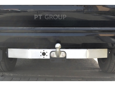 Фаркоп с нержавеющей накладкой для Toyota Land Cruiser Prado J120 2003-2009, J150 2009-2023, Lexus GX 470 2003-2009, GX 460 2009-2023 фланцевое крепление шара