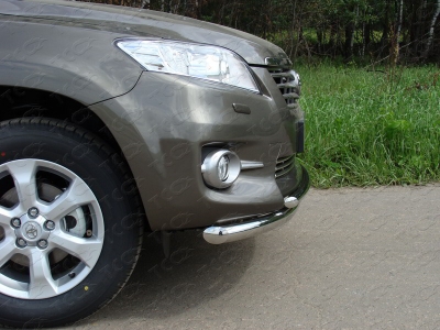 Защита передняя двойная 60-42 мм ТСС для Toyota RAV4 2010-2013