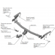 Фаркоп для Toyota RAV4 2006-2013 съемное крепление шара под американский квадрат