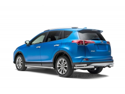 Защита порогов d=63 мм (НПС) для Toyota RAV4 2013-2018