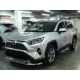 Защита переднего бампера двойная d-60+53 с четырьмя загибами для Toyota RAV-4 2019 – н.в.