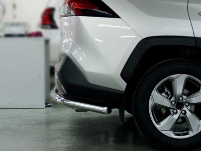 Защита заднего бампера полноразмерная d-60 для Toyota RAV-4 2019 – н.в.