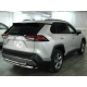 Защита заднего бампера полноразмерная d-60 для Toyota RAV-4 2019 – н.в.