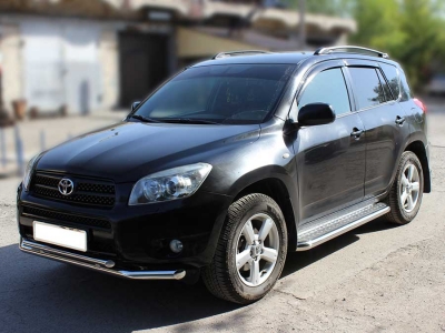 Пороги с листом d-60 Технотек для Toyota RAV-4 2006-2009