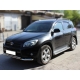 Пороги с листом d-60 Технотек для Toyota RAV-4 2006-2009