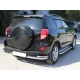 Защита заднего бампера "уголки" d-60+43 для Toyota RAV-4 2006-2009