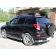 Защита заднего бампера "уголки" d-60+43 для Toyota RAV-4 2006-2009